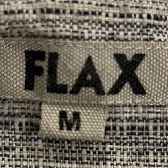 Flax grayish tan long sleeve linen tunic top size medium - Picture 5 of 10